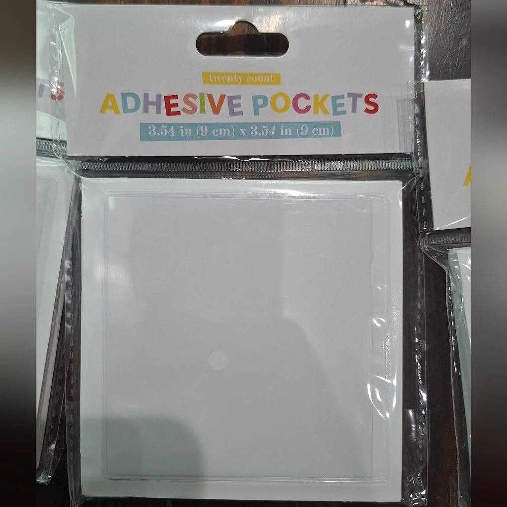 Adhesive Pockets Set of 3 With 20 Each